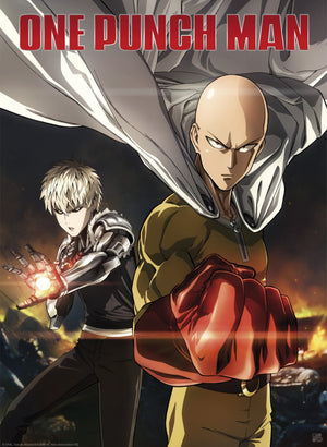 One Punch Man Saitama And Genos Affiche 38X52cm | Yourdecoration.fr