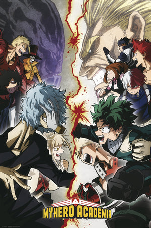 My Hero Academia Heroes Vs Villains Affiche 61X91 5cm | Yourdecoration.fr