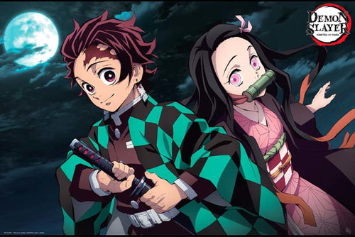 ABYstyle Demon Slayer Tanjiro & Nezuko Affiche Art 91,5x61cm | Yourdecoration.fr