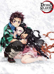 ABYstyle Demon Slayer Tanjiro & Nezuko Snow Affiche Art 38x52cm | Yourdecoration.fr