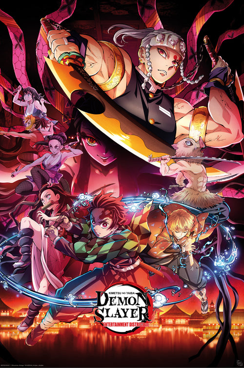 abystyle gbydco292 demon slayer entertainment district affiche poster 61x91,5cm | Yourdecoration.fr