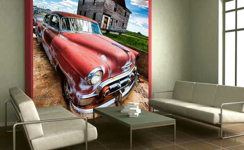 Dimex Veteran Car Papier Peint 375x250cm 5 bandes ambiance | Yourdecoration.fr