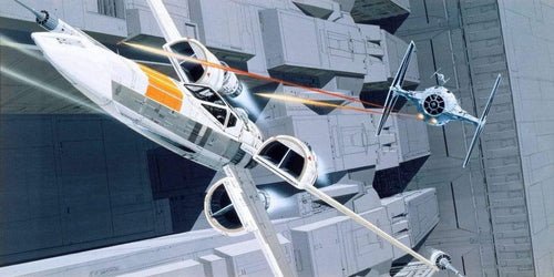 Komar Star Wars Classic RMQ X Wing vs TIE Fighter Papier Peint Intissé 500x250cm 10 bandes | Yourdecoration.fr