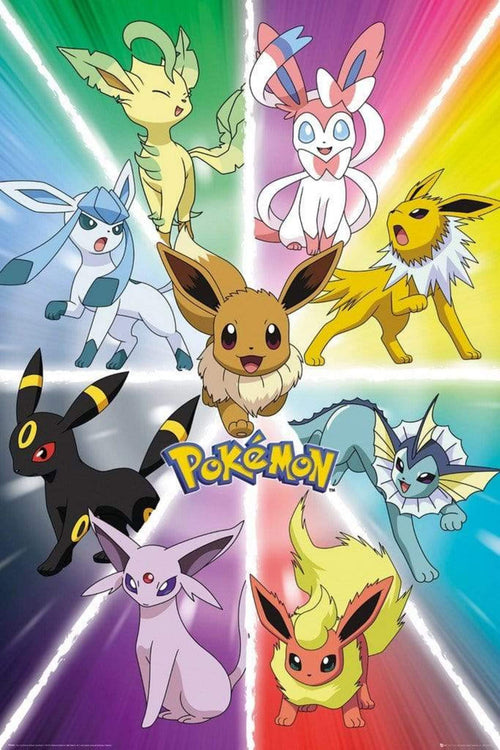 GBeye Pokemon Eevee Evolution Affiche 61x91,5cm | Yourdecoration.fr