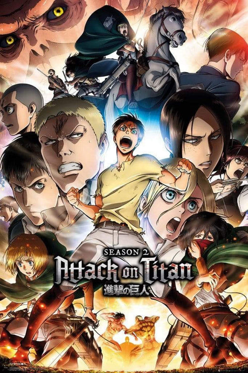 GBeye Attack on Titan Season 2 Collage Key Art Affiche 61x91,5cm | Yourdecoration.fr