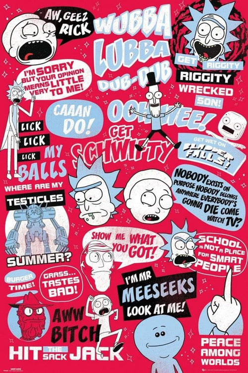 GBeye Rick and Morty Quotes Affiche 61x91,5cm | Yourdecoration.fr