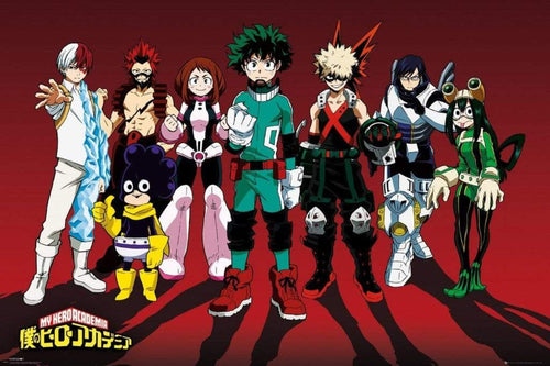 GBeye My Hero Academia Line Up Affiche 91,5x61cm | Yourdecoration.fr