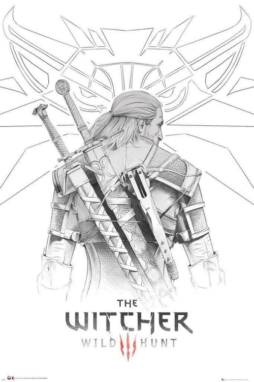 GBeye The WItcher Geralt Sketch Affiche 61x91,5cm | Yourdecoration.fr