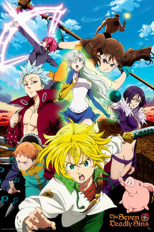 Gbeye GBYDCO026 The Seven Deadly Sins S3 Meliodas And Sins Affiche Poster 61x 91-5cm | Yourdecoration.fr