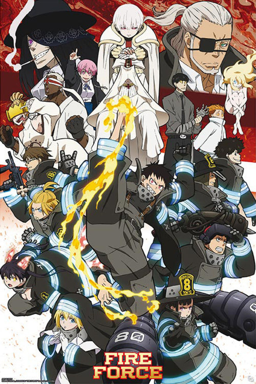 Gbeye GBYDCO110 Fire Force Key Art Season 2 Affiche Poster 61x 91-5cm | Yourdecoration.fr