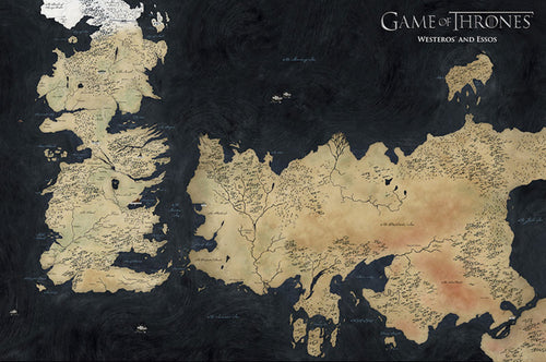 Gbeye GBYDCO140 Game Of Thrones Westeros Map Affiche Poster 91-5x61cm | Yourdecoration.fr