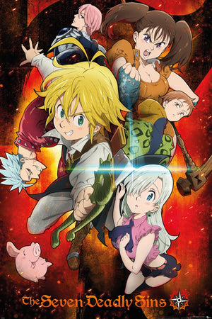 Gbeye The Seven Deadly Sins Key Art 1 Affiche 61X91 5cm | Yourdecoration.fr