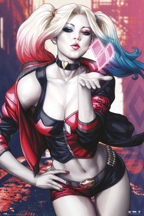 Grupo Erik GPE5259 Dc Comics Harley Quinn Kiss Affiche 61X91,5cm | Yourdecoration.fr