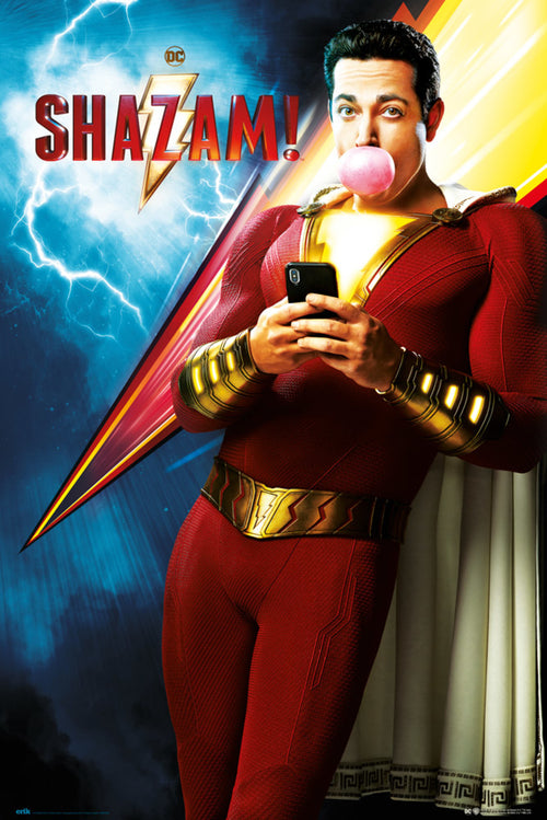 Grupo Erik GPE5308 Dc Comics Shazam One Sheet Affiche 61X91,5cm | Yourdecoration.fr