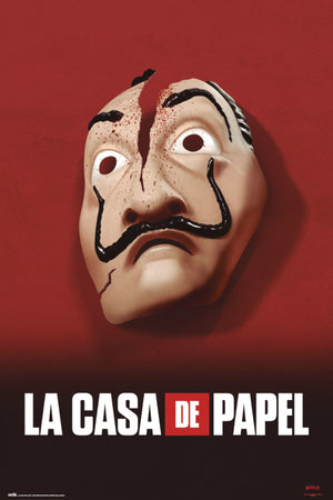 Grupo Erik GPE5322 La Casa De Papel Mascara Affiche 61X91,5cm | Yourdecoration.fr