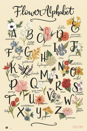 Grupo Erik GPE5323 Lily And Val Flowers Alphabet Affiche 61X91,5cm | Yourdecoration.fr