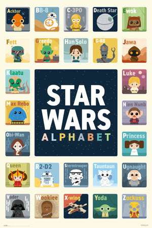 Grupo Erik GPE5400 Star Wars Alphabet Affiche 61X91,5cm | Yourdecoration.fr