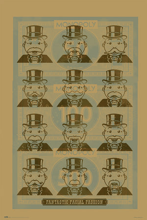 Grupo Erik GPE5417 Monopoly Facial Fashion Affiche 61X91,5cm | Yourdecoration.fr