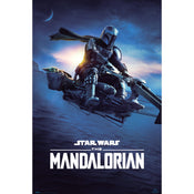 Grupo Erik GPE5497 Star Wars The Mandalorian Speeder Bike 2 Affiche 61X91,5cm | Yourdecoration.fr