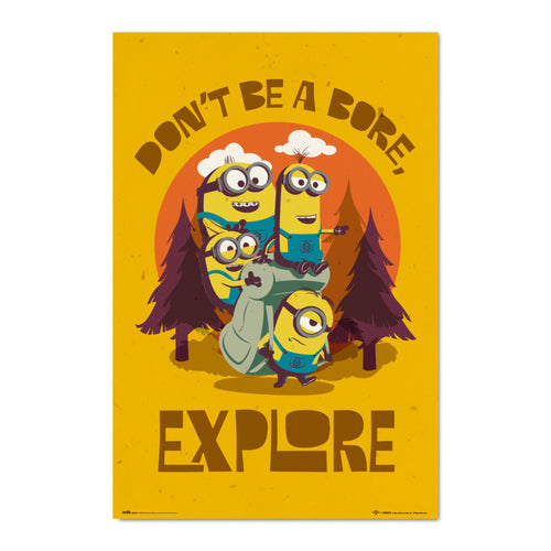 Grupo Erik Gpe5602 Affiche Art Minions Don T Be Bore Explore | Yourdecoration.fr