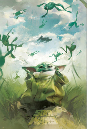 grupo erik gpe5699 star wars grogu training affiche poster 61x91-5 cm | Yourdecoration.fr