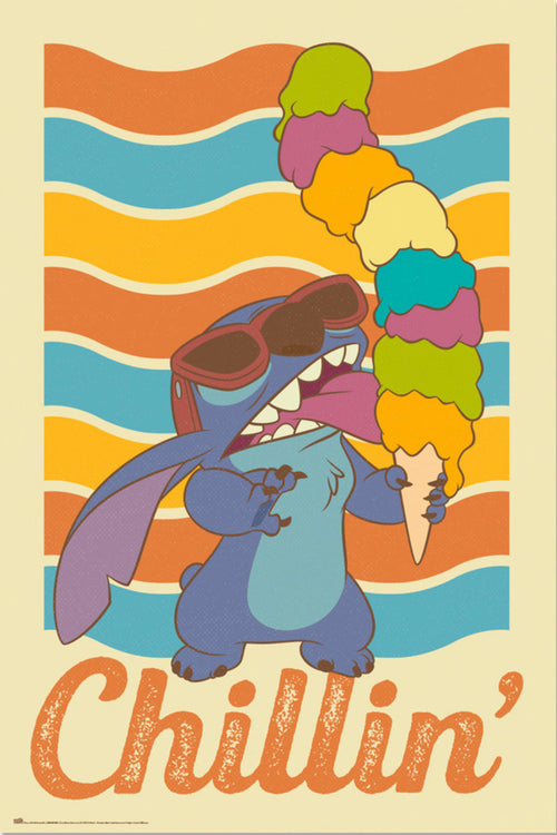 grupo erik gpe5732 stitch chillin affiche affiche poster 61x91 5cm | Yourdecoration.fr