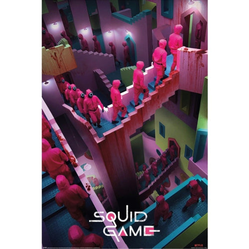 Grupo Erik Pp35008 Affiche Art El Juego Del Calamar Crazy Stairs | Yourdecoration.fr