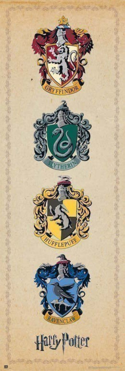 Grupo Erik PPGE8032 Harry Potter House Crests Affiche 53X158cm | Yourdecoration.fr