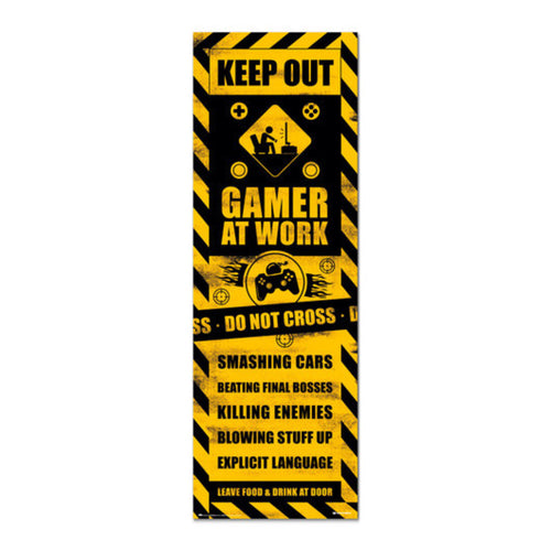 Grupo Erik Ppge8093 Affiche Art Puerta Gameration Gaming Caution | Yourdecoration.fr