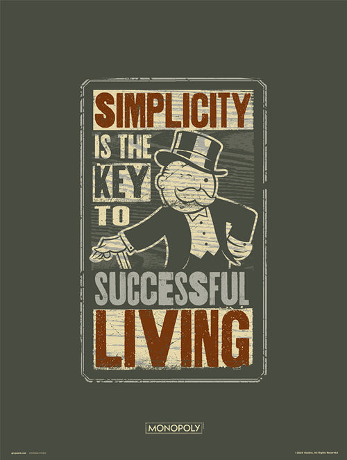 Grupo Erik Monopoly Simplicity Affiche Art 30X40cm | Yourdecoration.fr