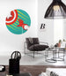 Komar Avengers Captains Shield Pop Art Papier Peint Adhésif 128x128cm Rond ambiance | Yourdecoration.fr