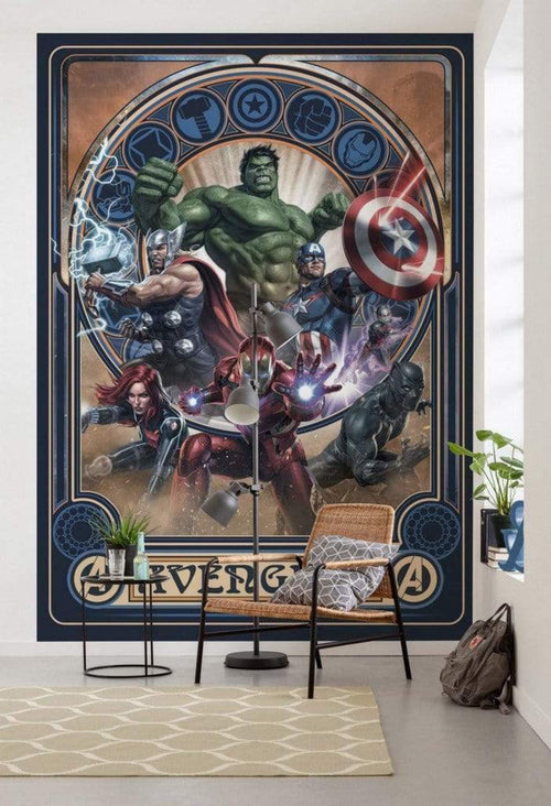 Komar Avengers Ornament Papier Peint Intissé 200x280cm 4 bandes ambiance | Yourdecoration.fr