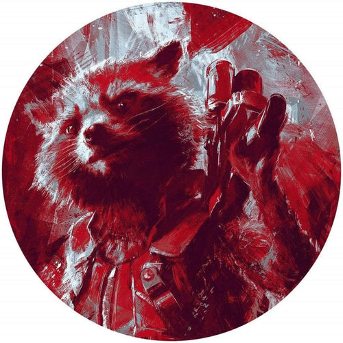 Komar Avengers Painting Rocket Raccoon Papier Peint Adhésif 125x125cm Rond | Yourdecoration.fr