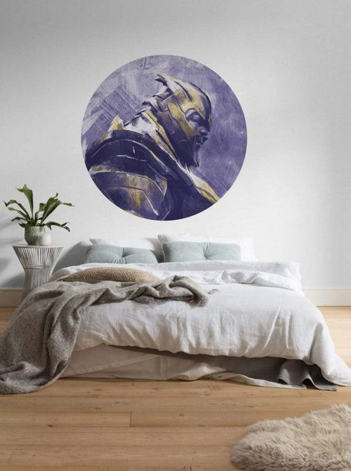 Komar Avengers Painting Thanos Papier Peint Adhésif 125x125cm Rond ambiance | Yourdecoration.fr