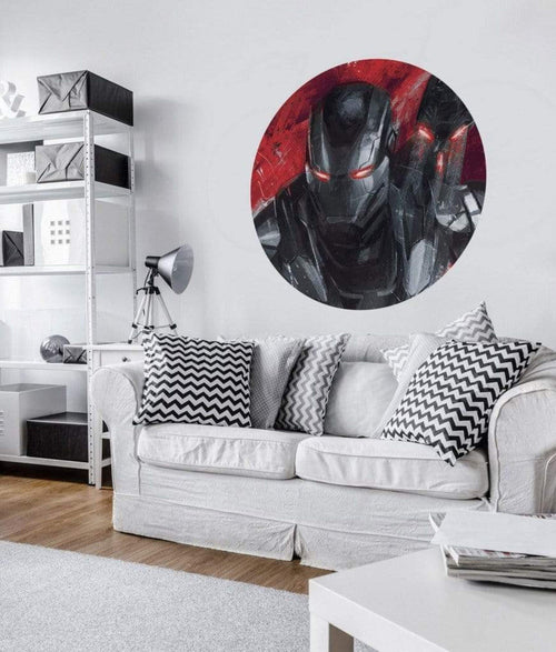 Komar Avengers Painting War Machine Papier Peint Adhésif 125x125cm Rond ambiance | Yourdecoration.fr