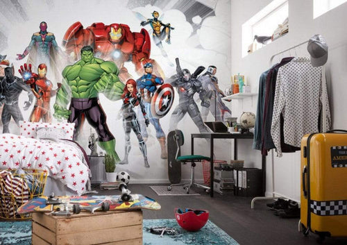 Komar Avengers Unite Papier Peint Intissé 500x280cm 10 bandes ambiance | Yourdecoration.fr