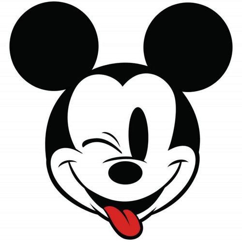 Komar Mickey Head Optimism Papier Peint Adhésif 125x125cm Rond | Yourdecoration.fr