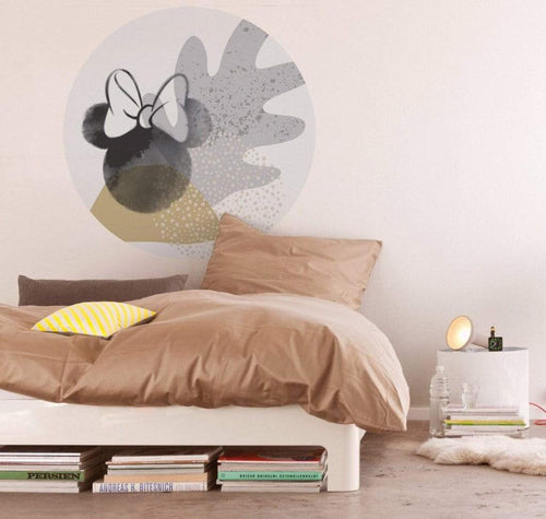 Komar Minnie Loop Art Papier Peint Adhésif 128x128cm Rond ambiance | Yourdecoration.fr