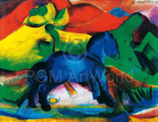 Franz Marc  Blaues Pferdchen affiche art 80x60cm | Yourdecoration.fr