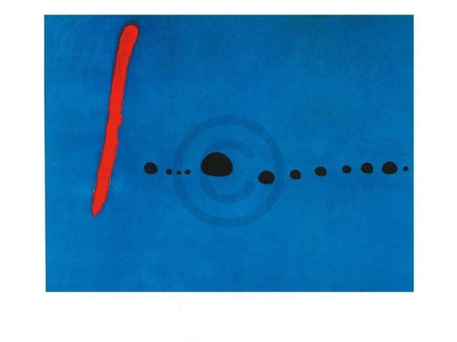 pgm jm 276 joan miro blue ii 4 3 61 affiche art 80x60cm | Yourdecoration.fr