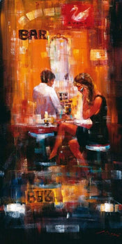 Madjid  Bar Scene II affiche art 50x100cm | Yourdecoration.fr