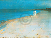 Peter Severin KrÃ¸yer  Summer evening affiche art 80x60cm | Yourdecoration.fr