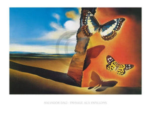 Salvador Dali  Paysage aux Papillons affiche art 80x60cm | Yourdecoration.fr