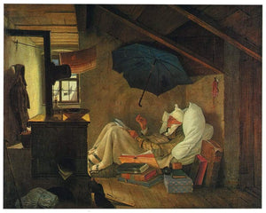 Carl Spitzweg  Der arme Poet affiche art 60x48cm | Yourdecoration.fr