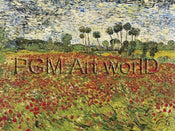 Vincent Van Gogh  Field of Poppies affiche art 80x60cm | Yourdecoration.fr