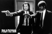 Pyramid Pulp Fiction Black and White Guns Affiche 91,5x61cm | Yourdecoration.fr