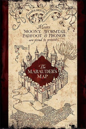 Pyramid Harry Potter The Marauders Map Affiche 61x91,5cm | Yourdecoration.fr