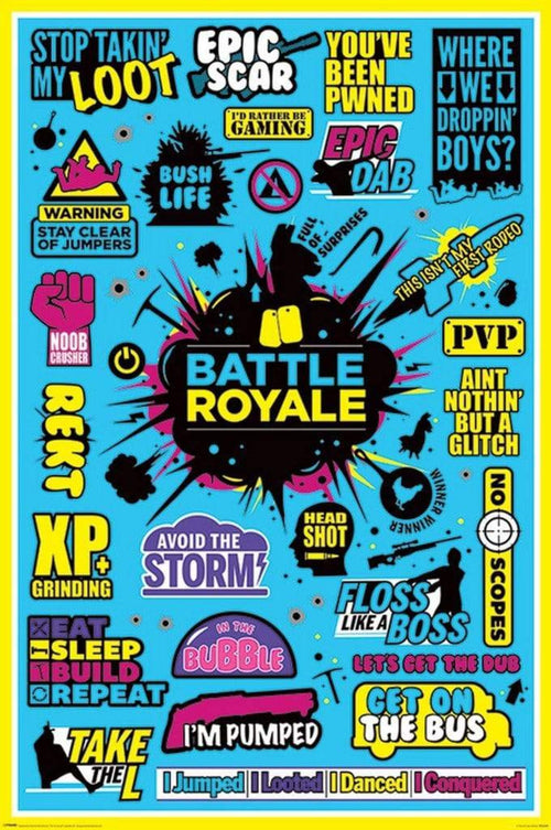 Pyramid Battle Royale Infographic Affiche 61x91,5cm | Yourdecoration.fr