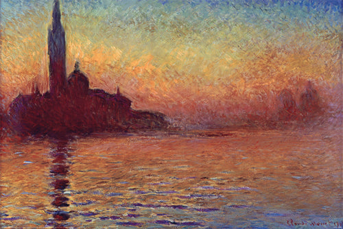 Pyramid Claude Monet San Giorgio Maggiore at Dusk Affiche 91,5x61cm | Yourdecoration.fr