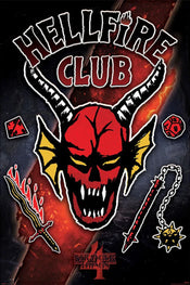 pyramid pp35197 stranger things 4 hellfire club emblem rift poster 61x91-5cm | Yourdecoration.fr